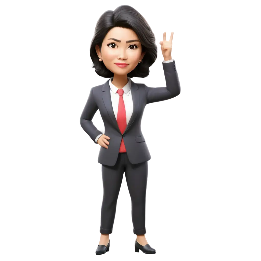 cartoon figure of upset Paethongtharn Shinawatra