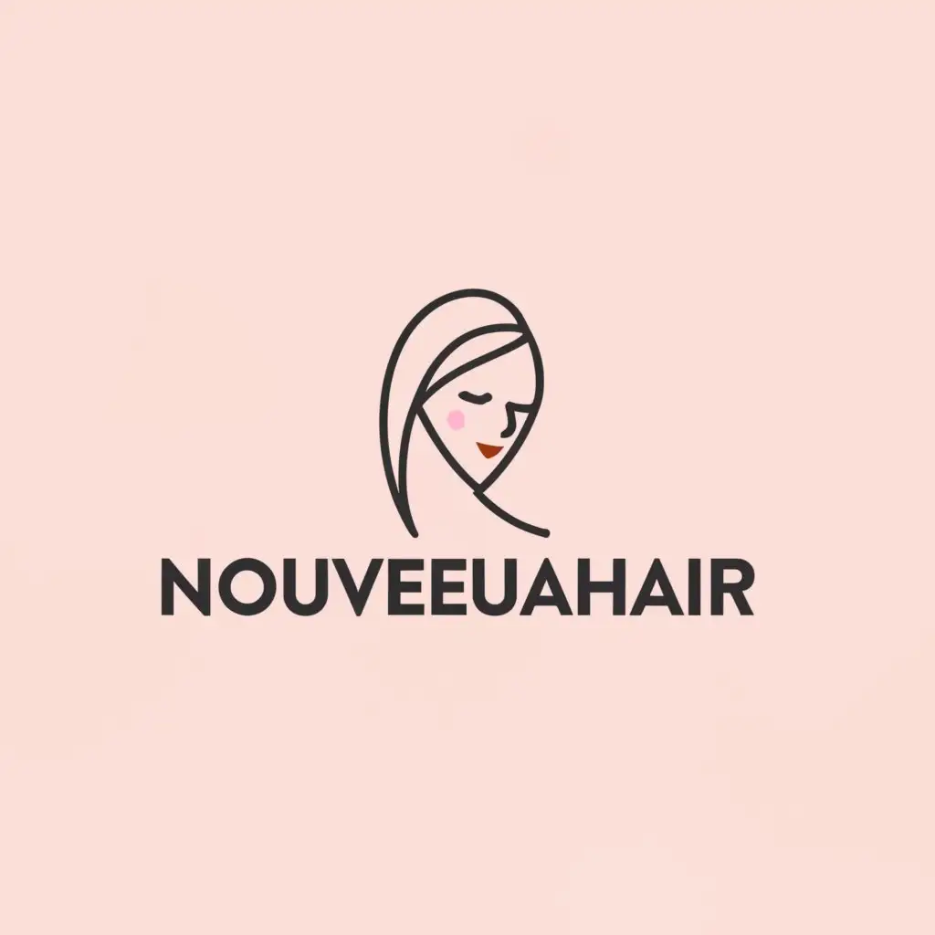 a logo design,with the text "NouveauHair", main symbol:woman,Moderate,be used in Beauty Spa industry,clear background