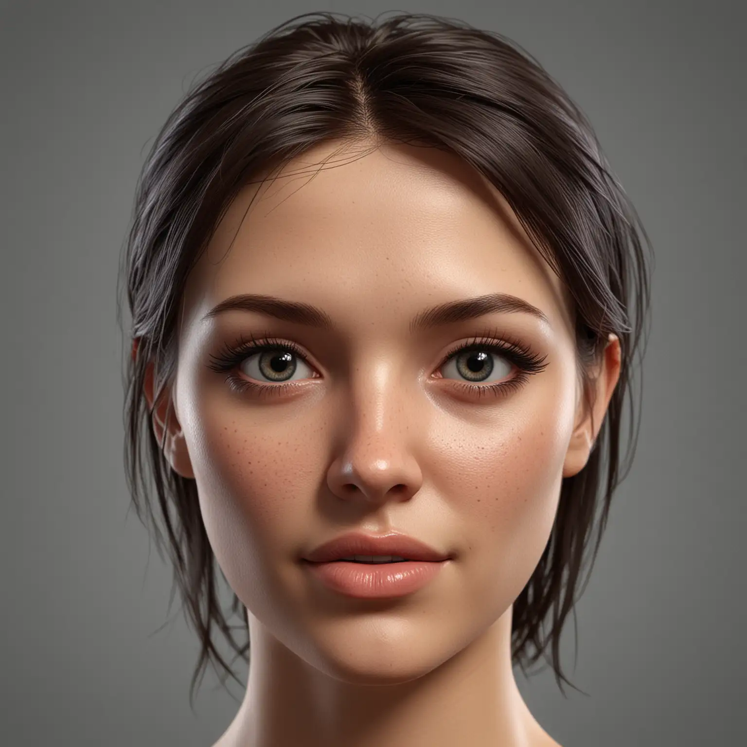 Beautiful 3D Female Portrait with Mesmerizing Features