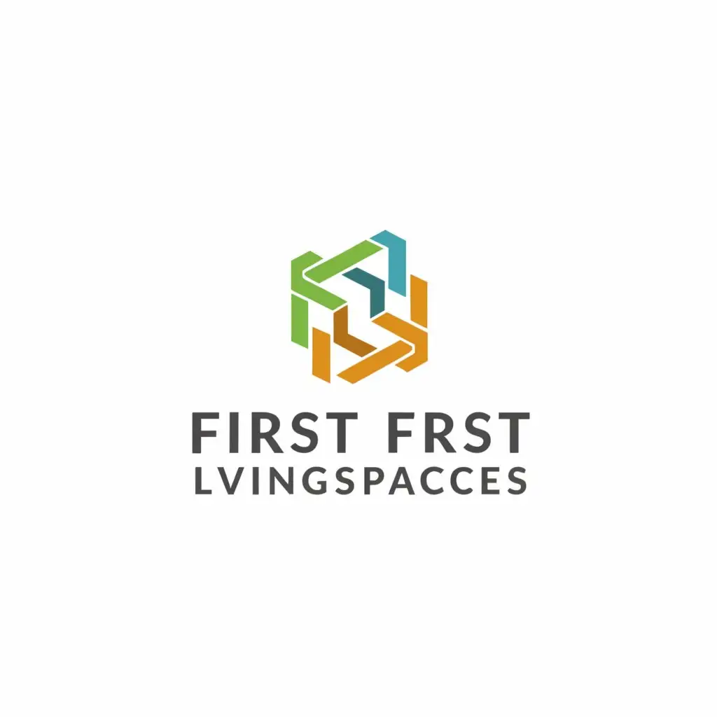 a logo design,with the text "First Livingspaces", main symbol:community living,Minimalistic,be used in Home Family industry,clear background