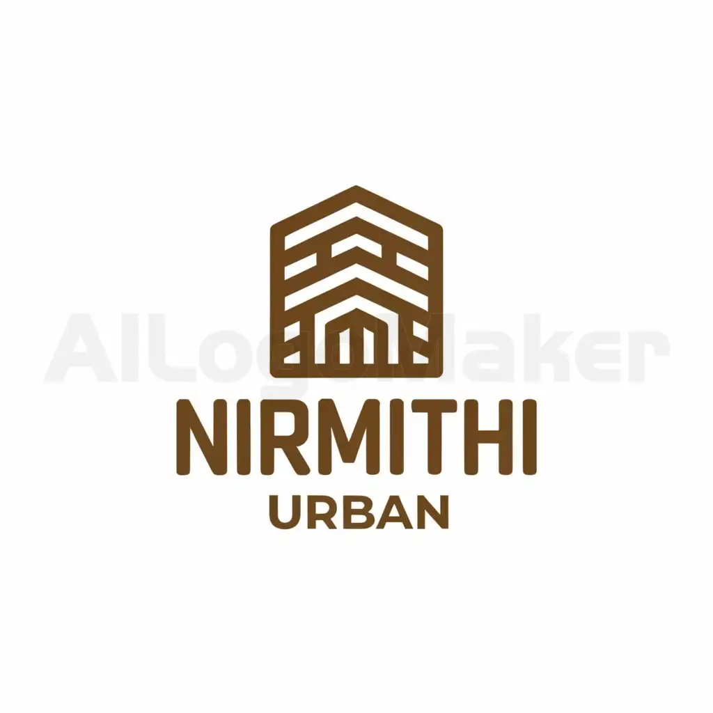 a logo design,with the text "Nirmithi kendra urban", main symbol:house,Moderate,be used in Real Estate industry,clear background