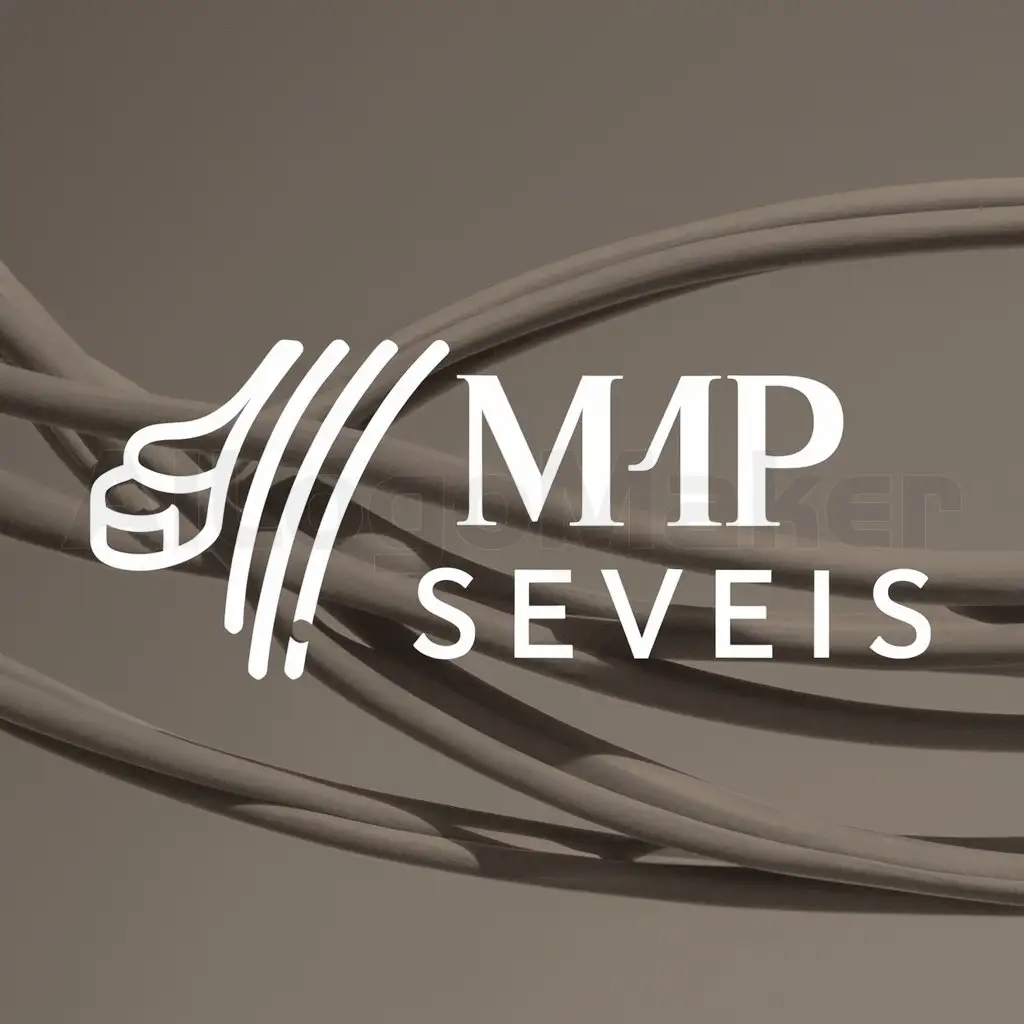 a logo design,with the text "MMP SERVEIS", main symbol:CABLES,Moderate,clear background