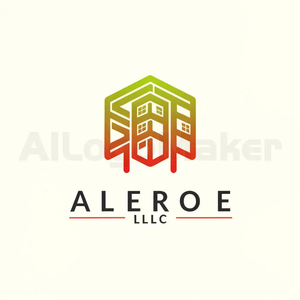a logo design,with the text "ALEROSE LLC", main symbol:Houses, Development,Moderate,be used in Real Estate industry,clear background