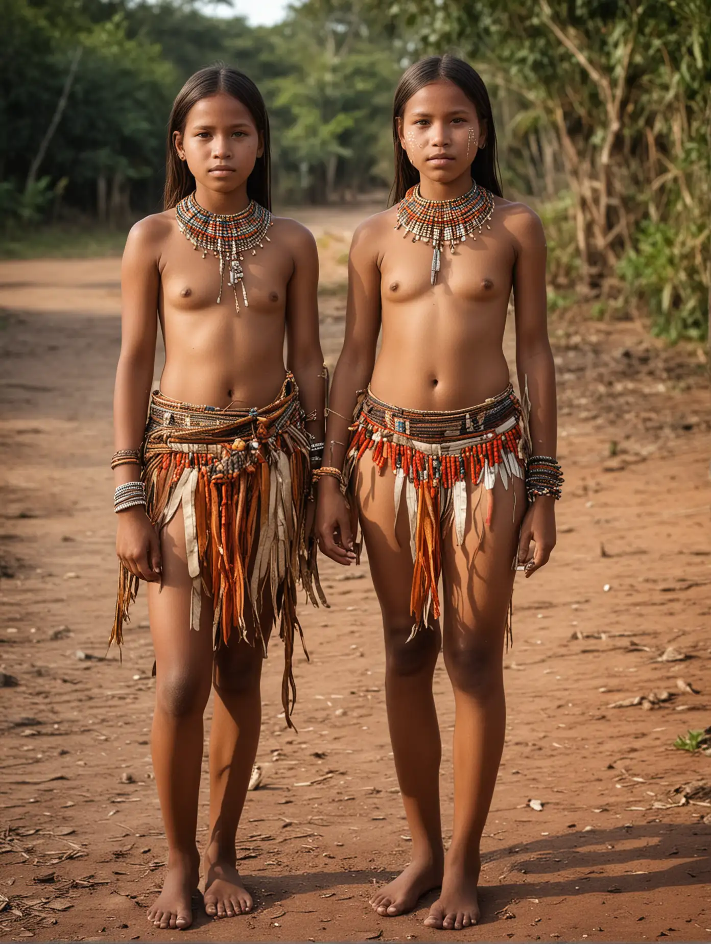 xingu tribal girls nude Xingu Tribal Girls Ages 15 to 17 in Natural Light Full Body Portrait | AI  Image Generator