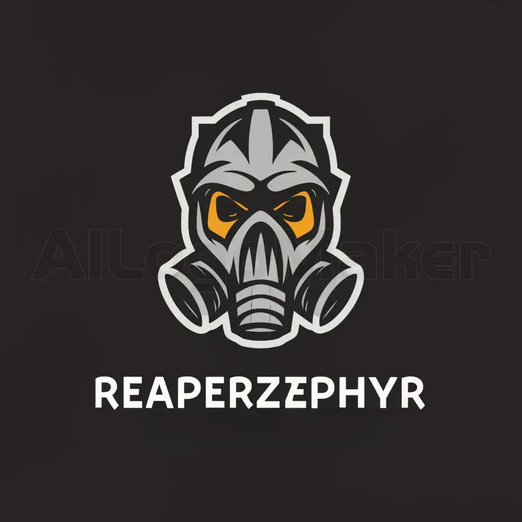 a logo design,with the text "ReaperZephyr", main symbol:Russia gas mask,Moderate,be used in Entertainment industry,clear background