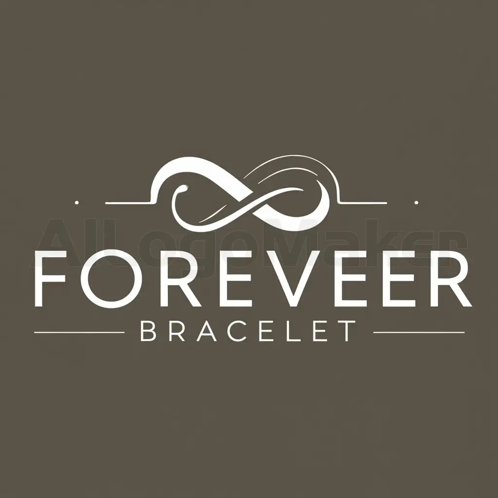 LOGO-Design-For-Forever-Bracelet-Eternal-Infinity-Symbol-with-Clear-Letter-F