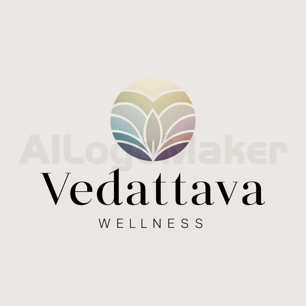 a logo design,with the text "Vedattava Wellness", main symbol:gradient,Moderate,be used in Beauty Spa industry,clear background