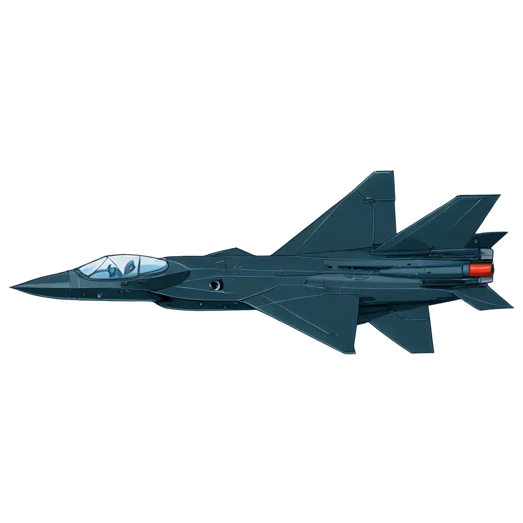 Cartoon-Style-Fighting-Stealth-Jet-Plane-PNG-Image