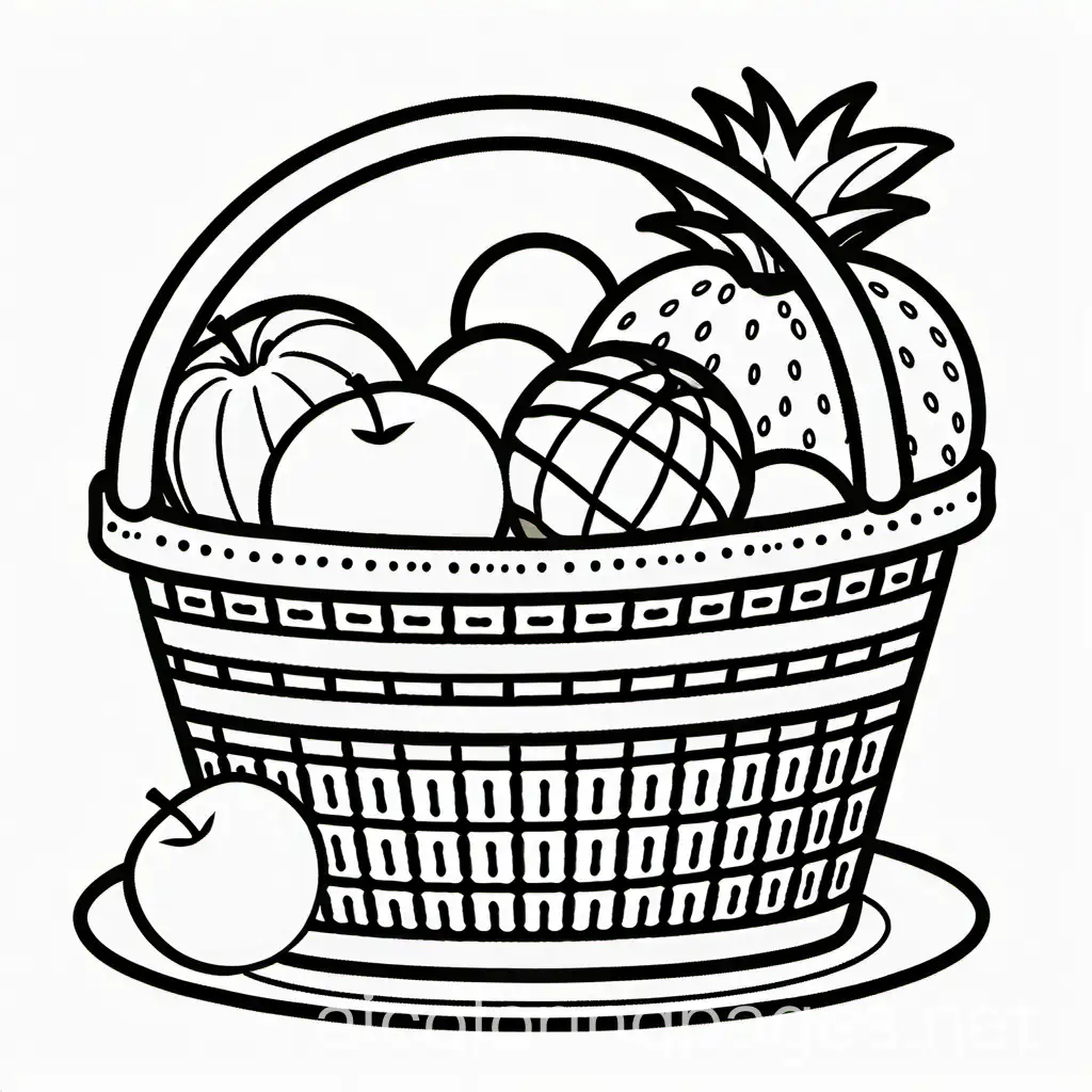 Simple-Fruit-Basket-Coloring-Page-Black-and-White-Line-Art-for-Kids