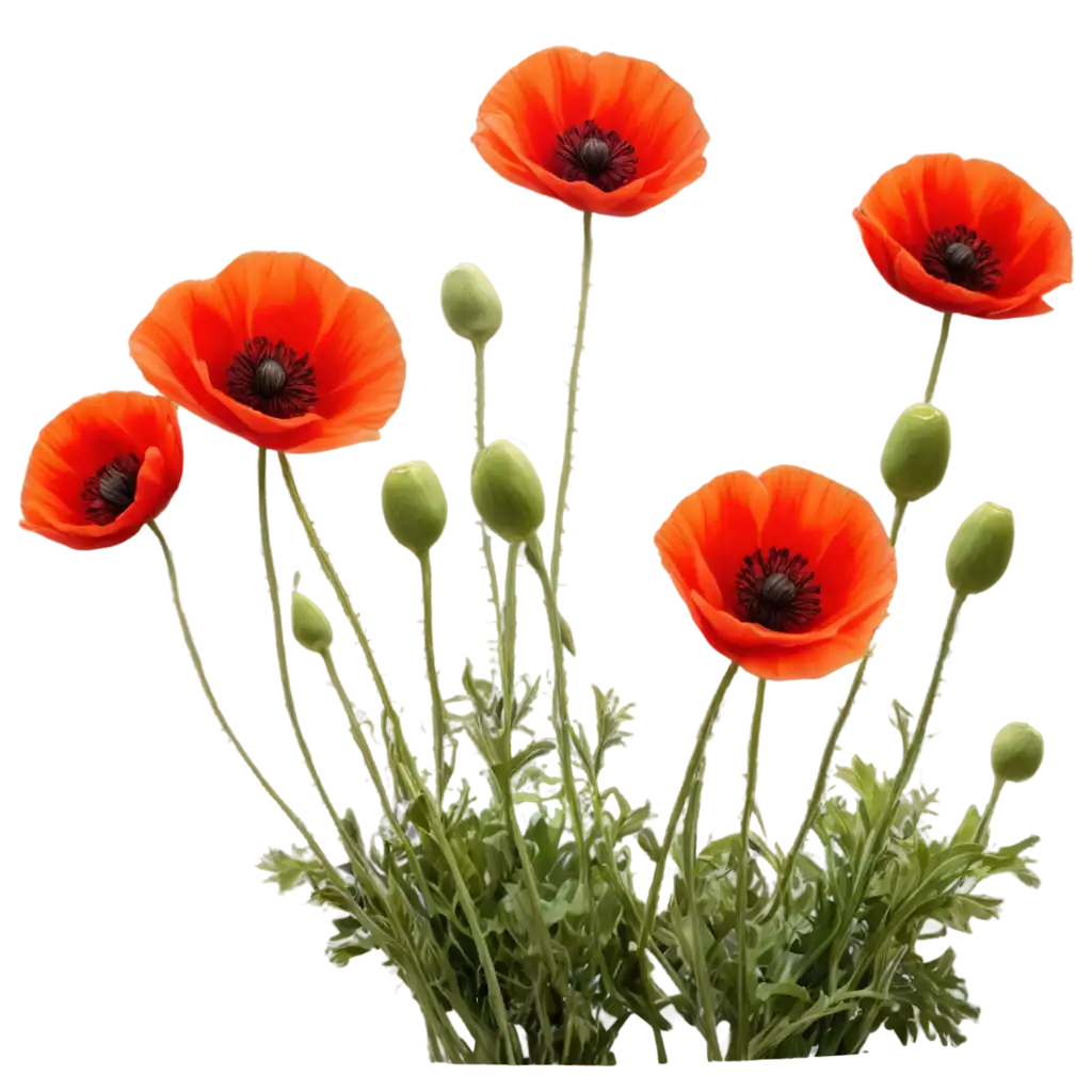 Vibrant-Red-Poppy-Flower-PNG-Captivating-Beauty-in-HighQuality-Format