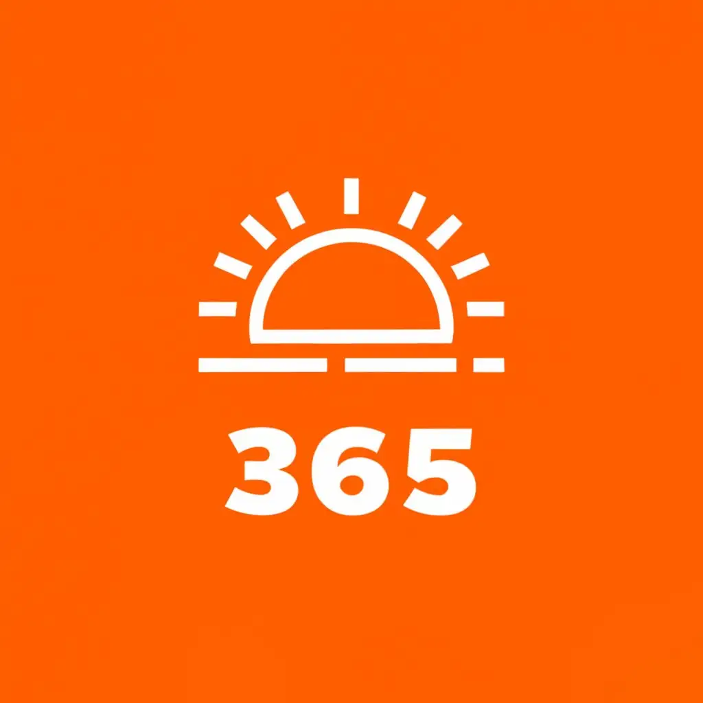 a logo design,with the text "365", main symbol:day,Moderate,be used in Others industry,clear background