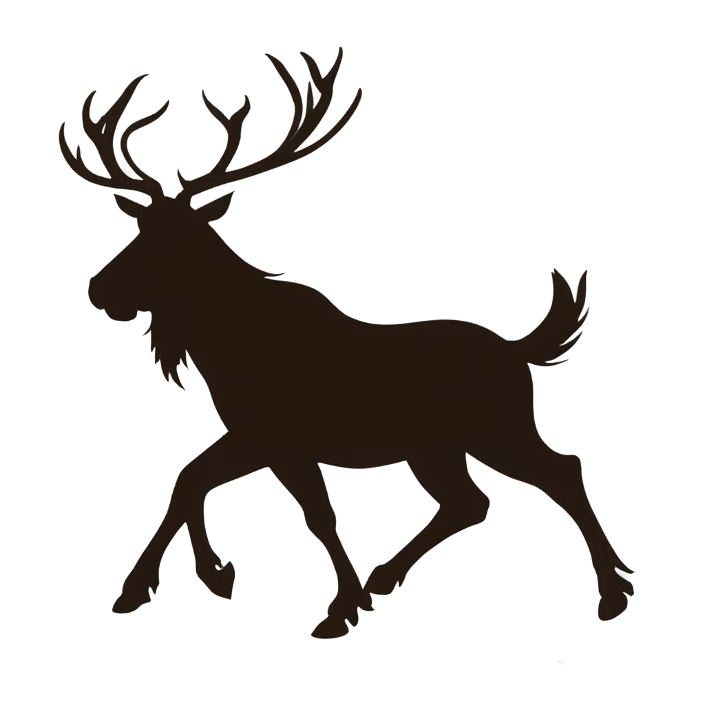 Simple logo of viking riding a moose
