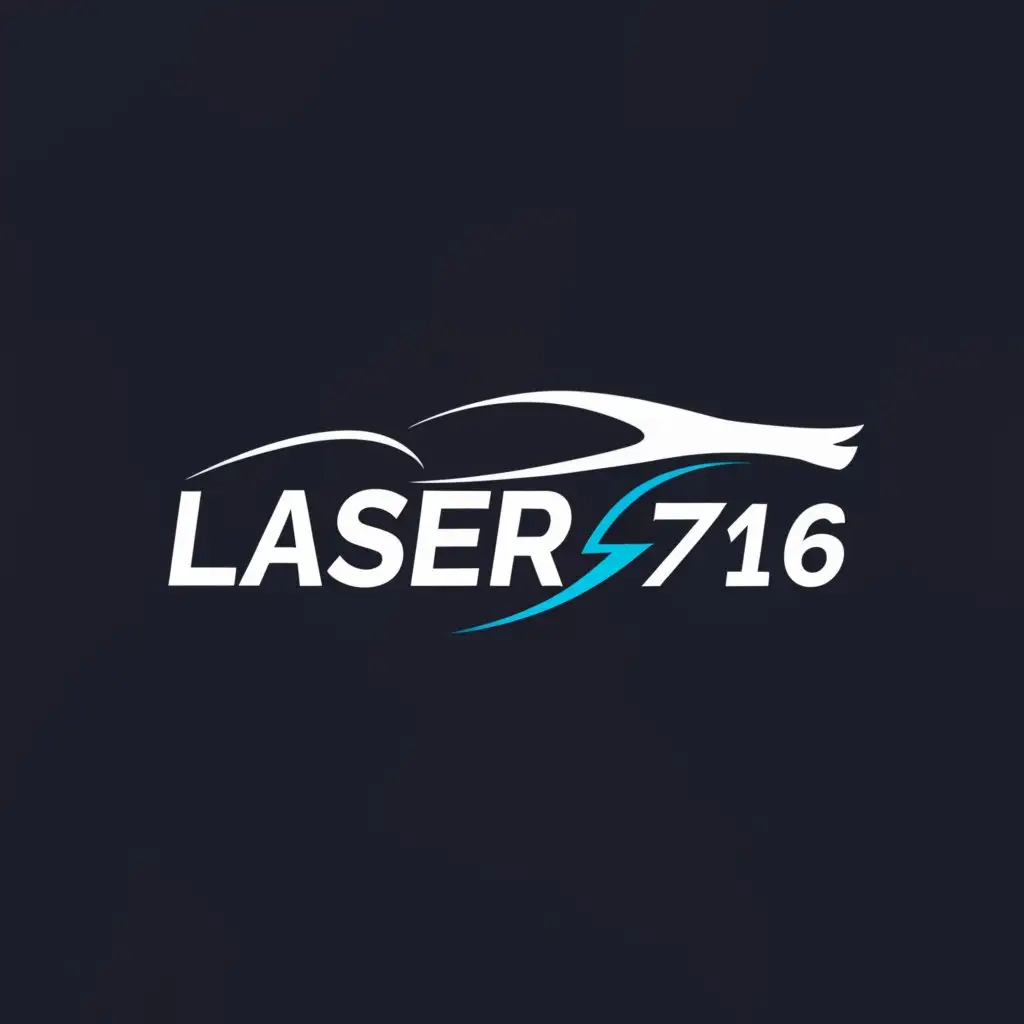 a logo design,with the text "LASER716", main symbol:Car,Minimalistic,be used in Automotive industry,clear background