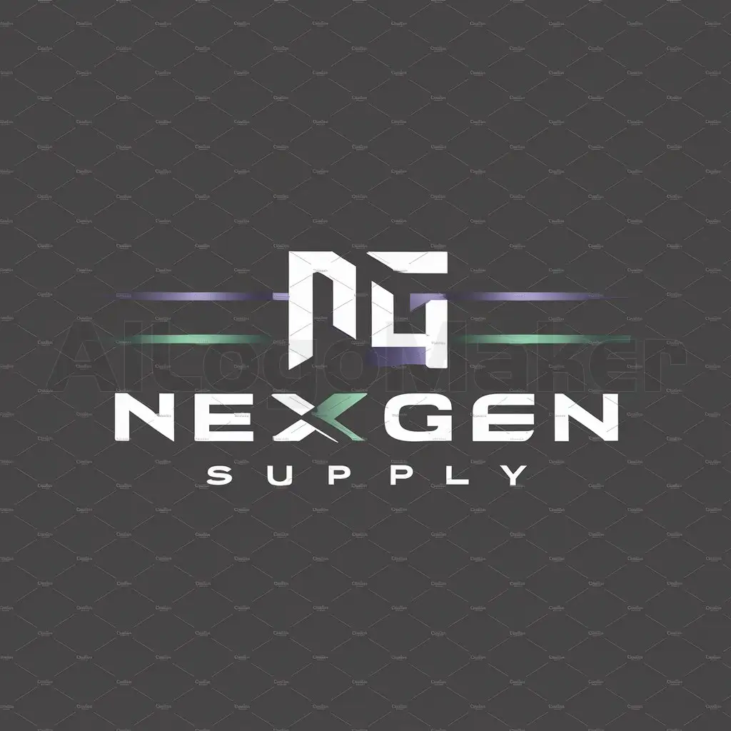 a logo design,with the text 'NexGen Supply', main symbol: N G, Moderate, clear background