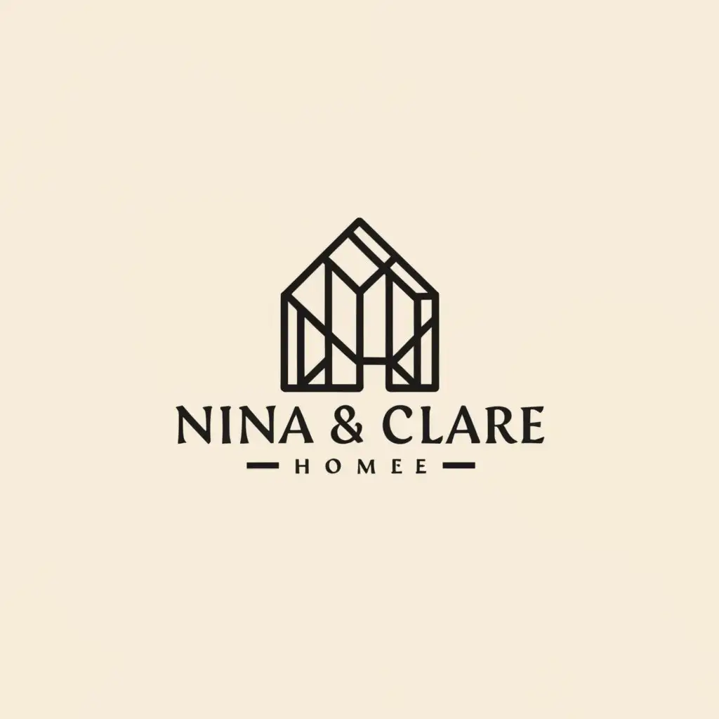 a logo design,with the text "Nina & Claire Home", main symbol:home,Minimalistic,be used in Home Family industry,clear background