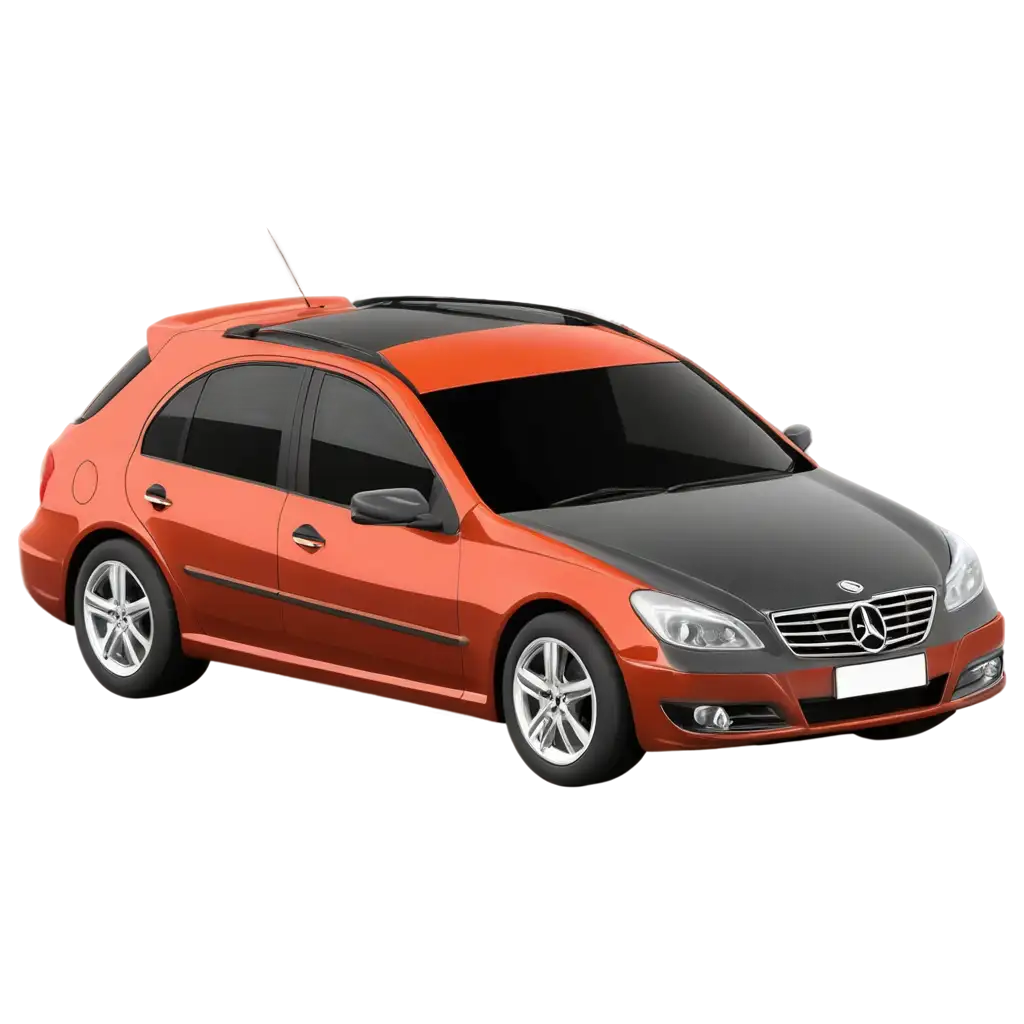 Cartoon-Realistic-Car-on-an-Angle-HighQuality-PNG-Image-for-Versatile-Digital-Applications
