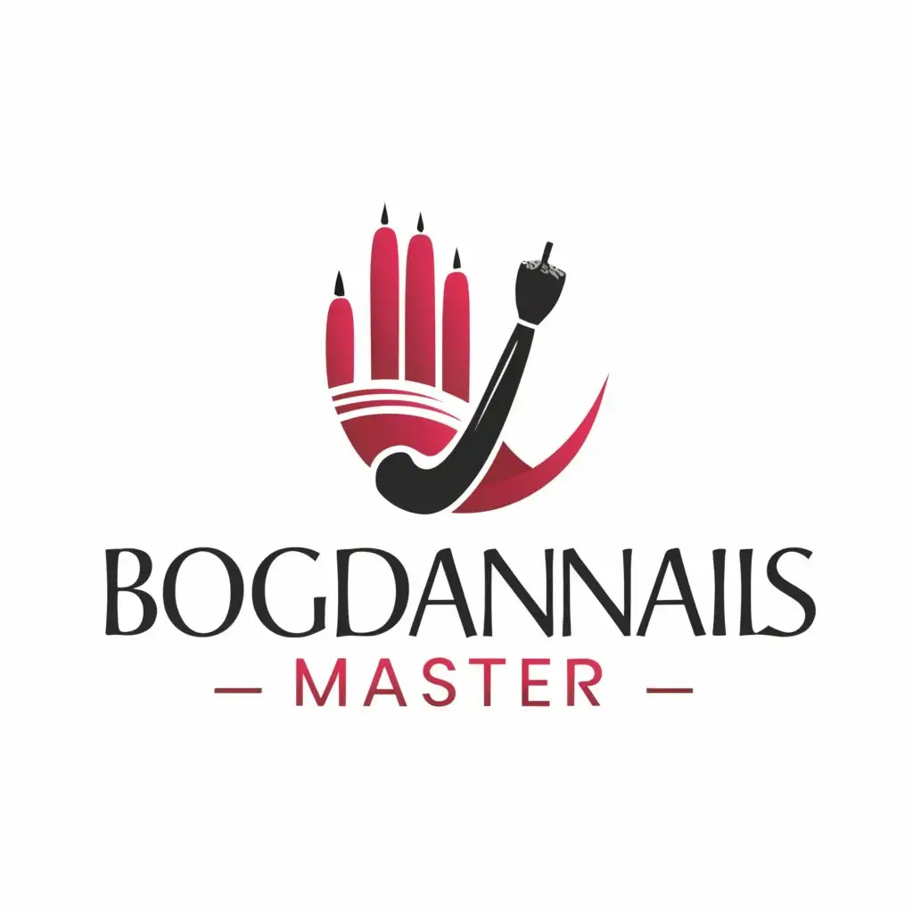 a logo design,with the text "BogdanovaNails", main symbol:your manicure master,Умеренный,be used in Красота и спа industry,clear background