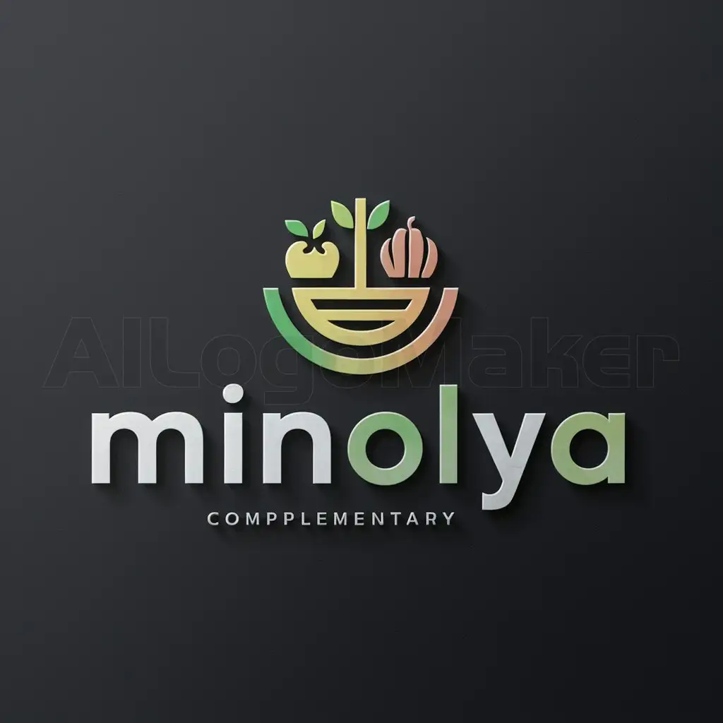 a logo design,with the text "Minolya", main symbol:complements alimentaires,Moderate,clear background