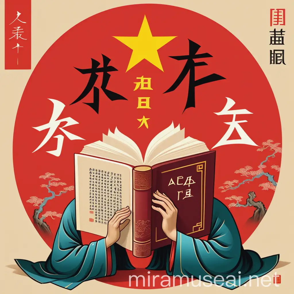 Ảnh bìa cho nhóm dịch truyện tiếng Trung Quốc tên là Thiên Âm Các, trong đó phải có biểu tượng một quyển truyện.