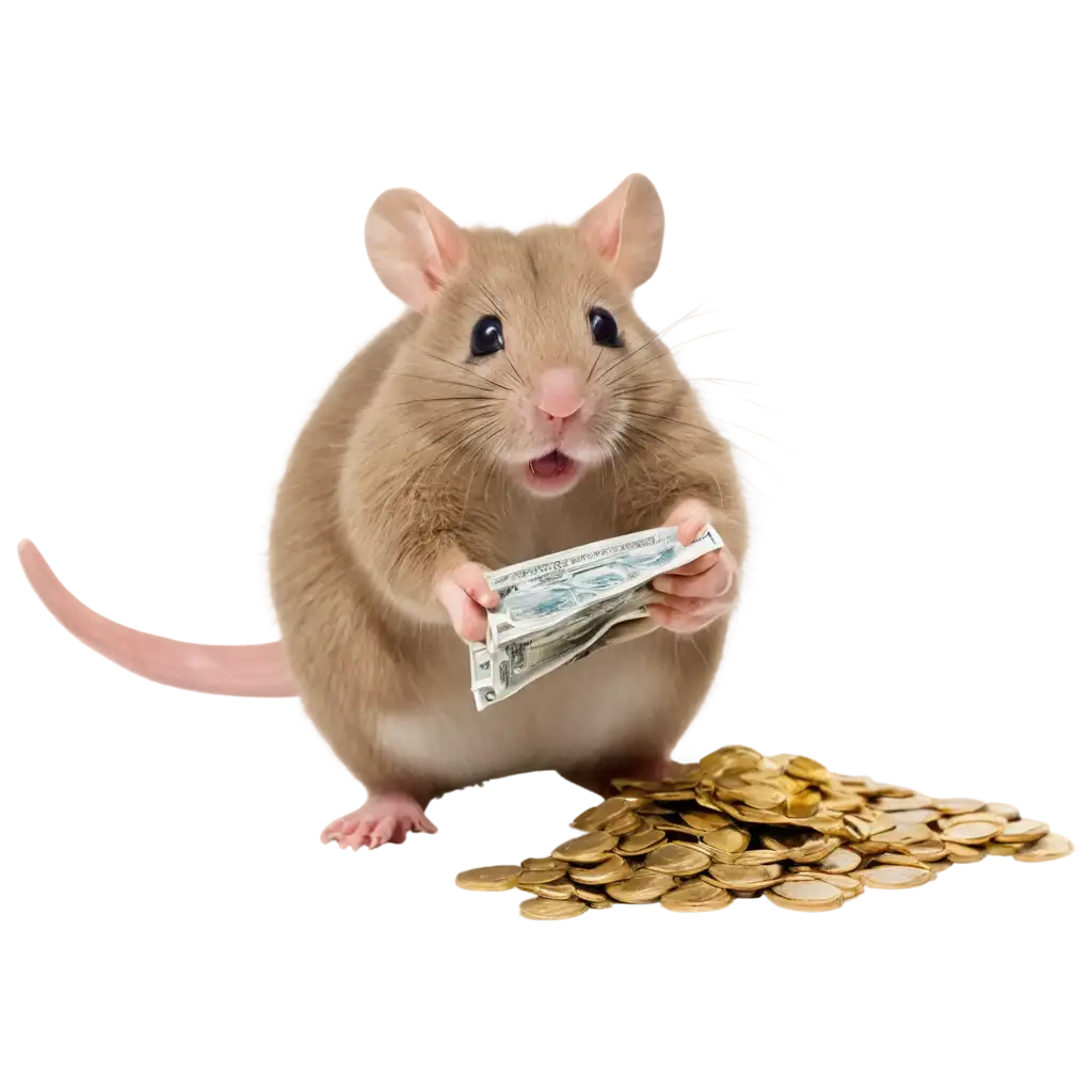 Tikus makan uang 10 ribu rupiah