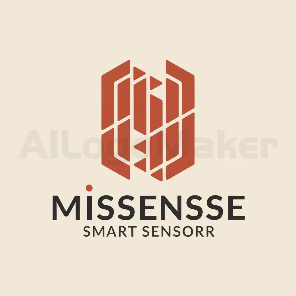 a logo design,with the text "Misolutions Group MiSense Smart Sensor", main symbol:Faded Red M,Moderate,be used in Technology industry,clear background
