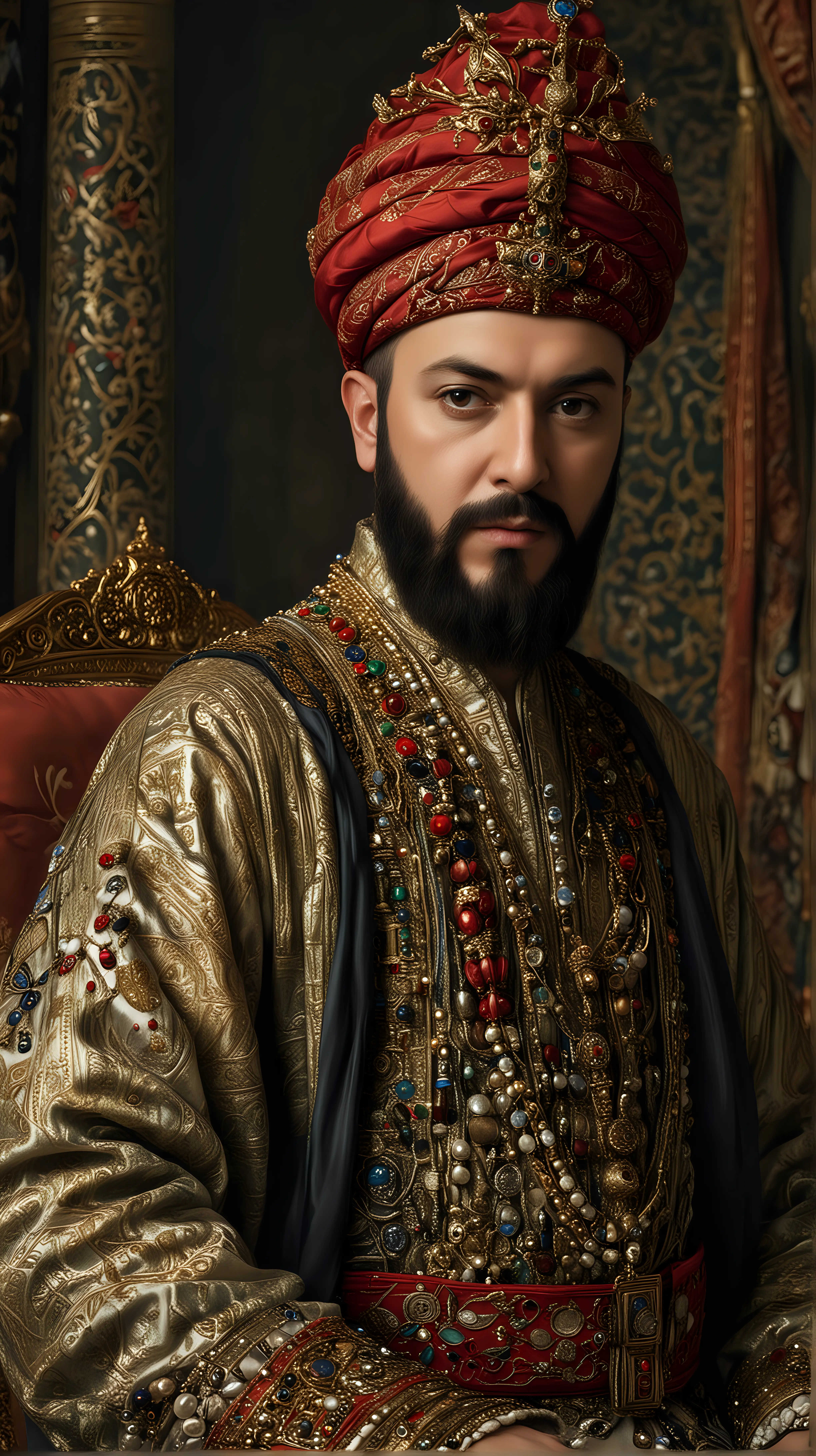  Legacy of Sultan Suleiman
Caption: Despite controversies surrounding his reign, Sultan Suleiman left a lasting legacy as a patron of the arts, law reformer, and military strategist. Hyper Realistic