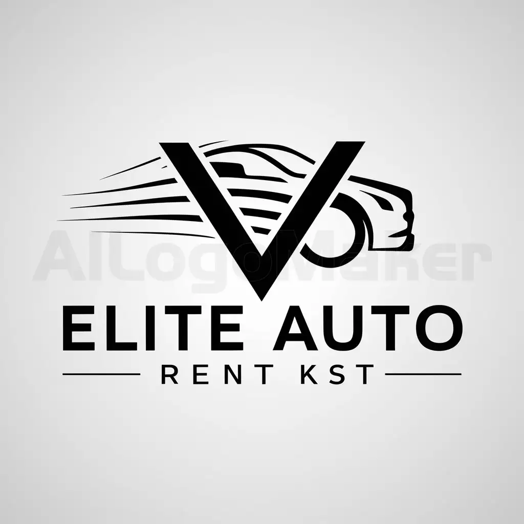 a logo design,with the text "Elite auto rent kst", main symbol:Rent of luxury cars,complex,be used in Automotive industry,clear background