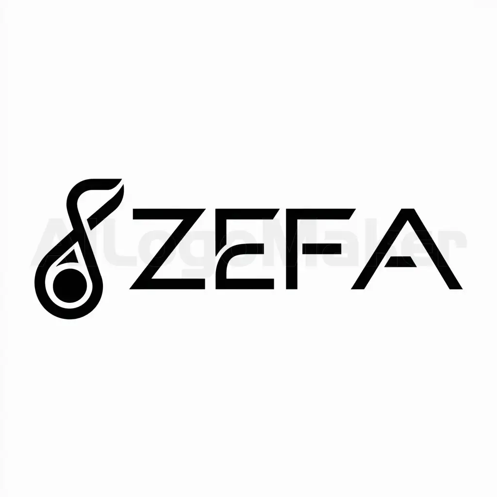 a logo design,with the text "ZeFfa", main symbol:music,complex,be used in Others industry,clear background