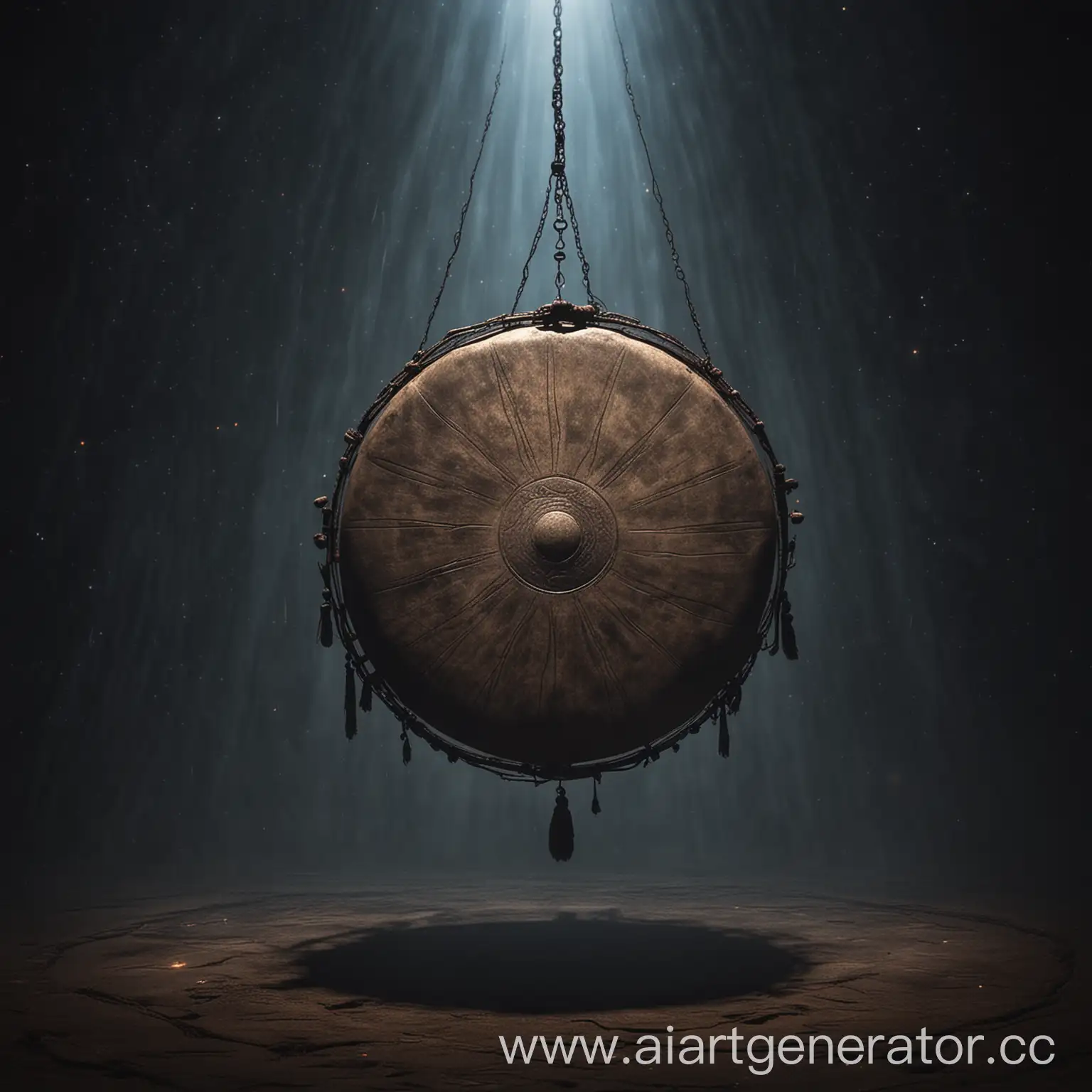 Mystical-Hang-Drum-with-Celestial-Rings-in-Darkness