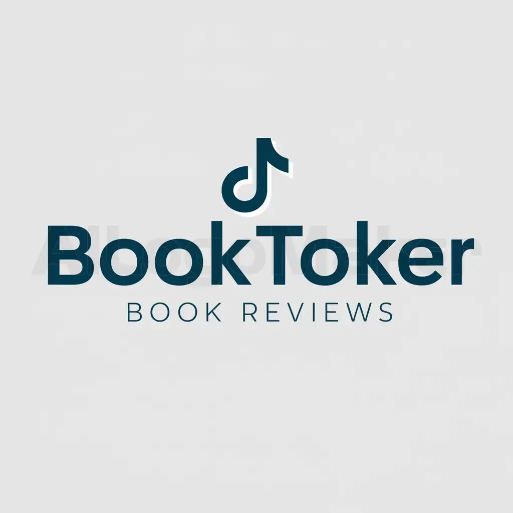 a logo design,with the text "Booktoker", main symbol:tik tok,Moderate,be used in book reviews industry,clear background