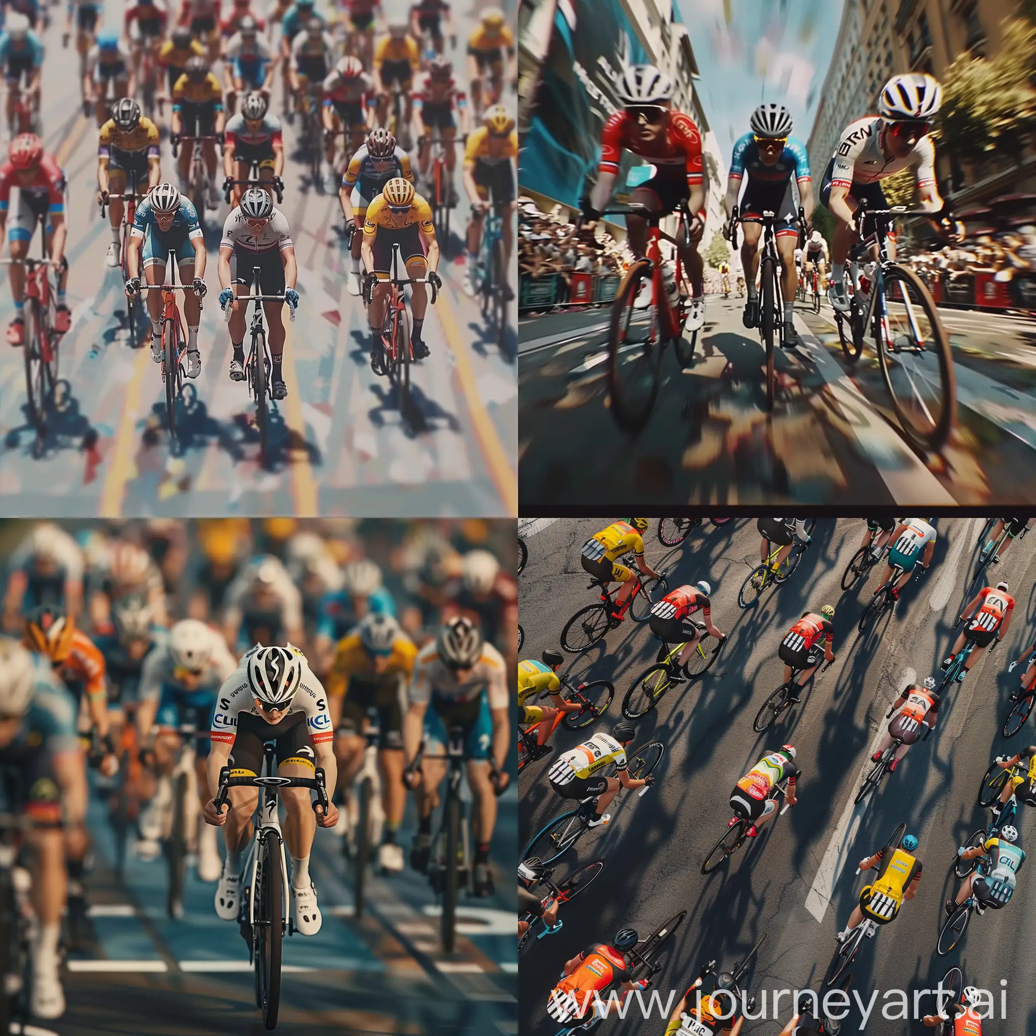 a realistic photo of a Include clips of professional cycling races from different perspectives, such as aerial shots, close-ups of participants, and shots from the sidelines.  [create a video for professional cycling]. use this image as an example [https://image.pollinations.ai/prompt/Include%20clips%20of%20professional%20cycling%20races%20from%20different%20perspectives,%20such%20as%20aerial%20shots,%20close-ups%20of%20participants,%20and%20shots%20from%20the%20sidelines.%20create%20a%20video%20for%20professiona?nofeed=true&nologo=true] --ar 1:1 --stylize 750 --v 6