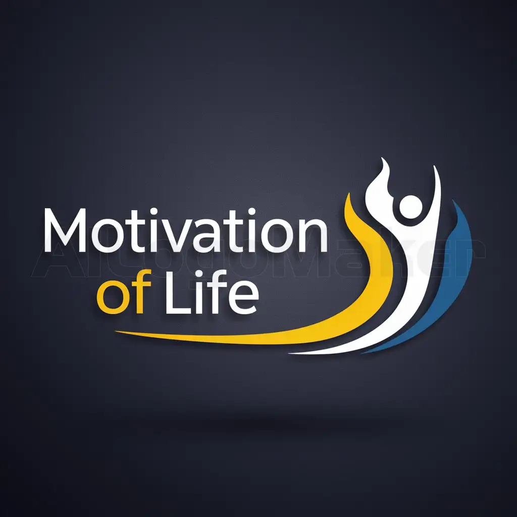 a logo design,with the text "Motivation of life ", main symbol:Motivation of life ,Moderate,be used in Internet industry,clear background