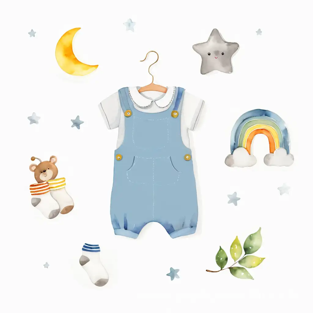 Adorable-Baby-Jumpsuit-with-Whimsical-Infant-Accessories