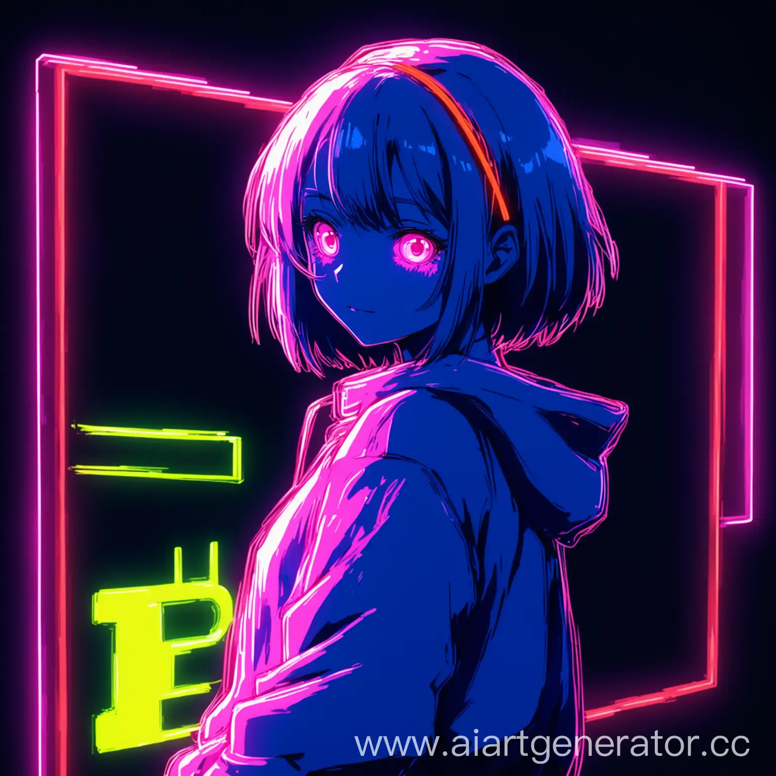 Neon-Anime-Girl-in-Futuristic-2D-Digital-Art