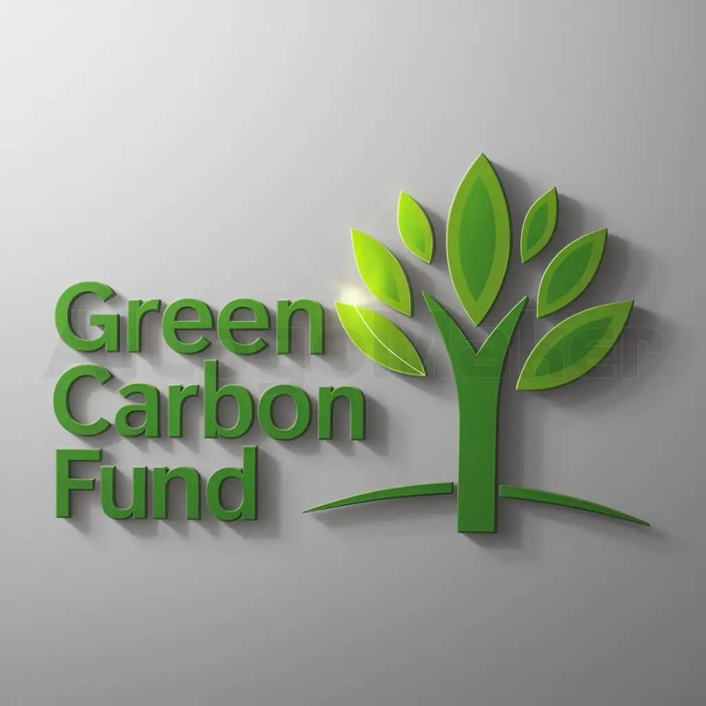 a logo design,with the text "Green Carbon Fund", main symbol:Tree and money,Moderate,clear background