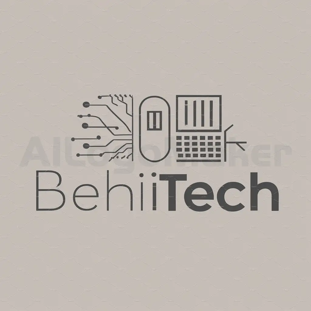 a logo design,with the text "BEHITECH", main symbol:IT symbols,Moderate,be used in Technology industry,clear background