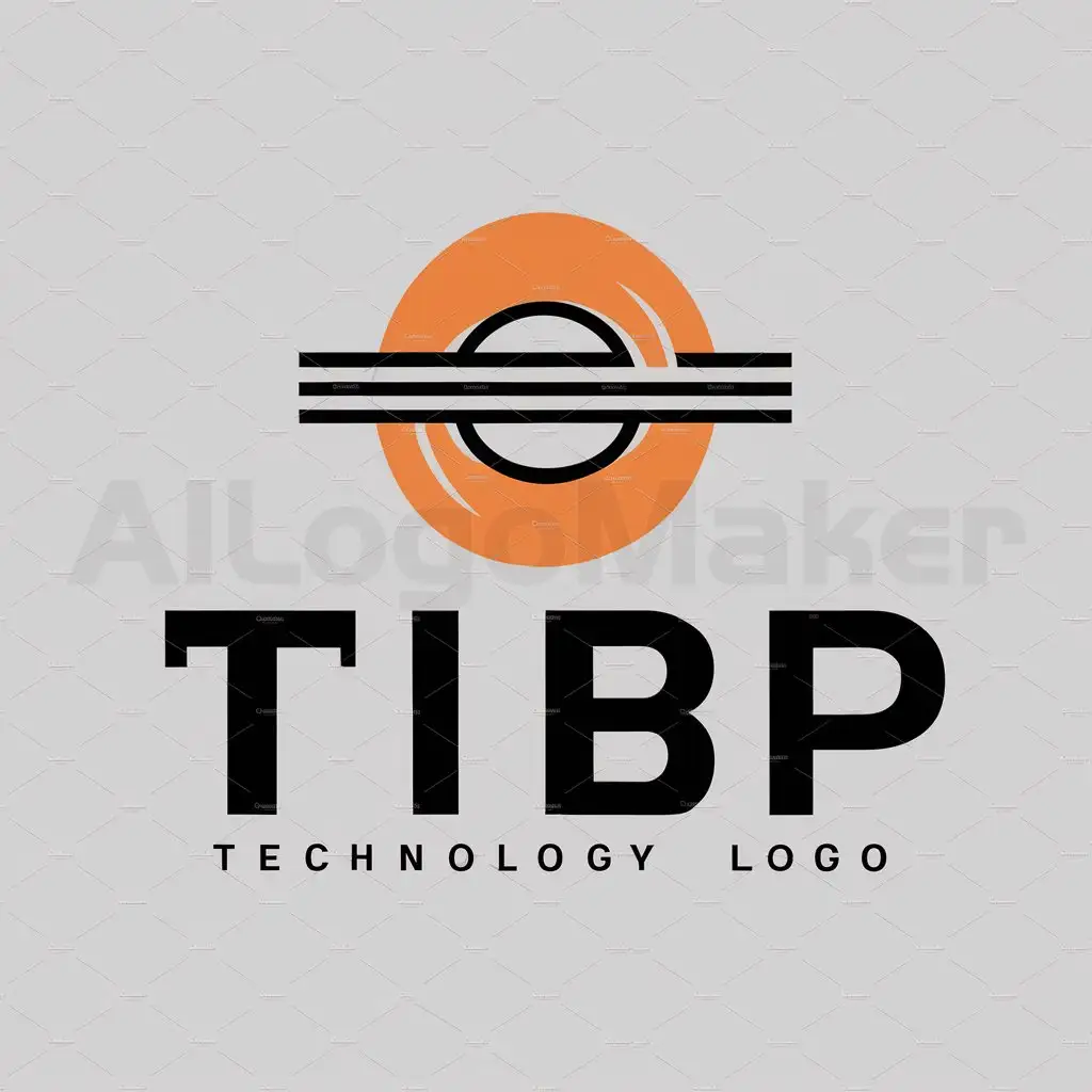 a logo design,with the text "tibp", main symbol:a orange and black logo,Moderate,be used in Technology industry,clear background