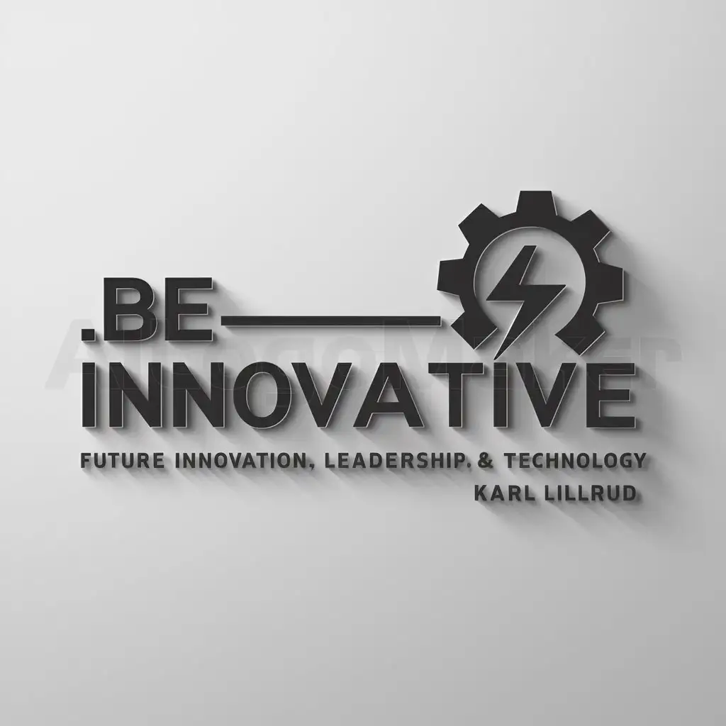 a logo design,with the text "Be Innovative", main symbol:Innovation ,Minimalistic,be used in FUTURE, INNOVATION AND LEADERSHIP KARL LILLRUD industry,clear background