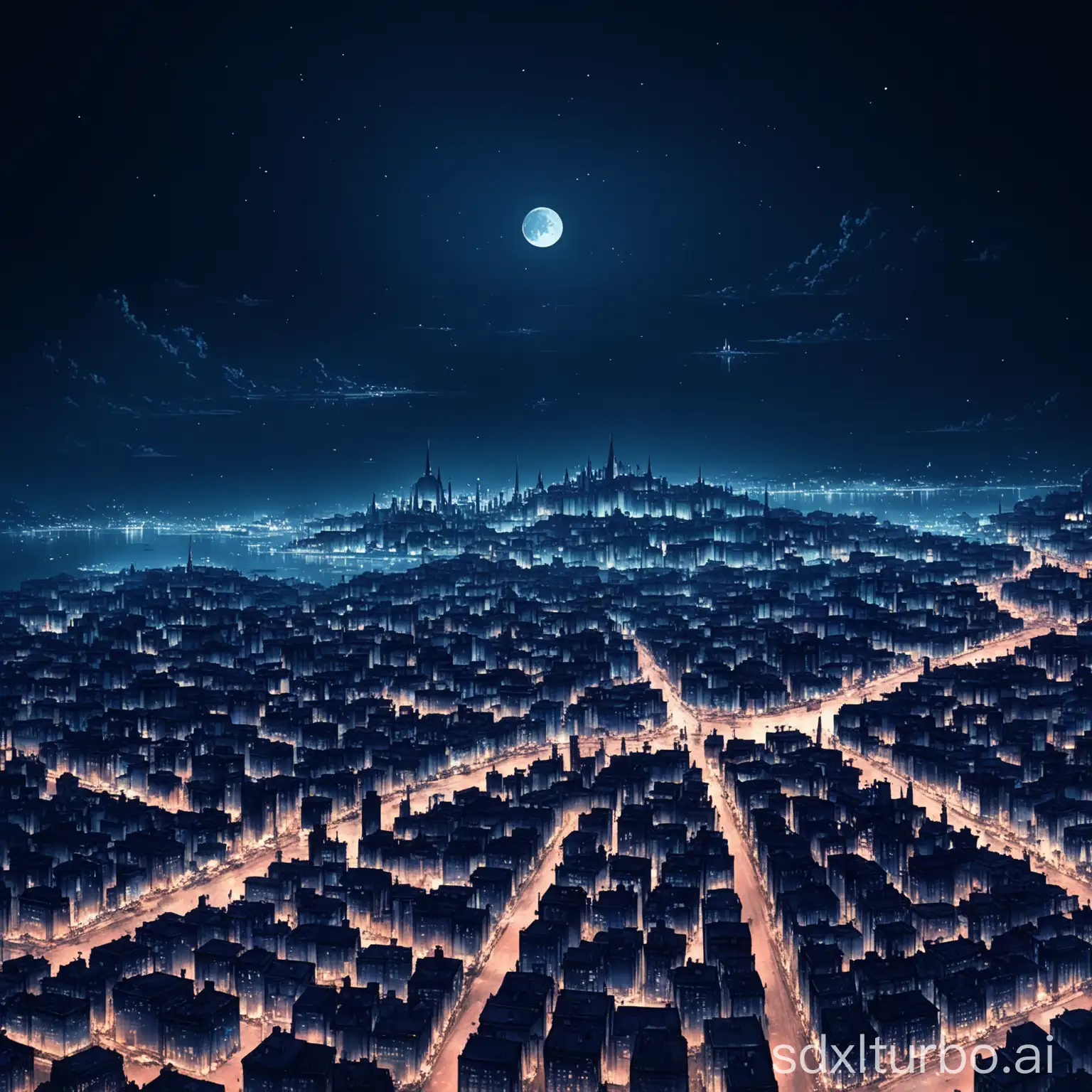 Scenic-Midnight-Cityscape-Nighttime-Beauty-Illuminated