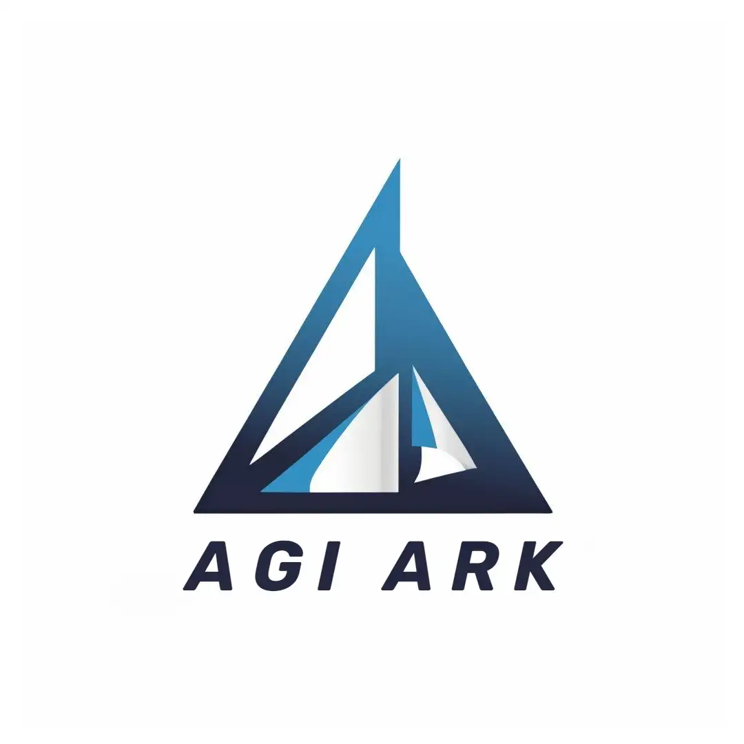 a logo design,with the text "AIGC Ark", main symbol:Sailboat/letter A,Minimalistic,be used in Technology industry,clear background
