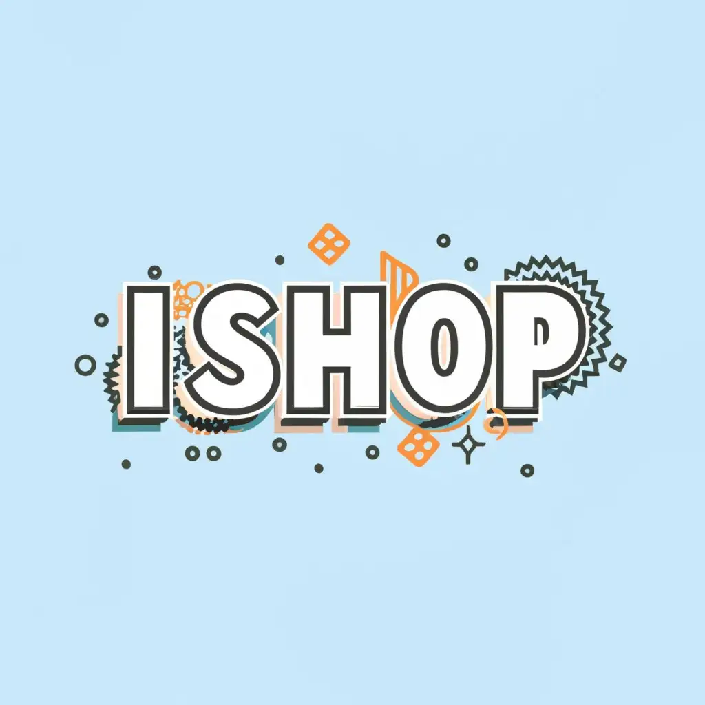 a logo design,with the text "I-SHOP", main symbol:SHOP,Moderate,clear background