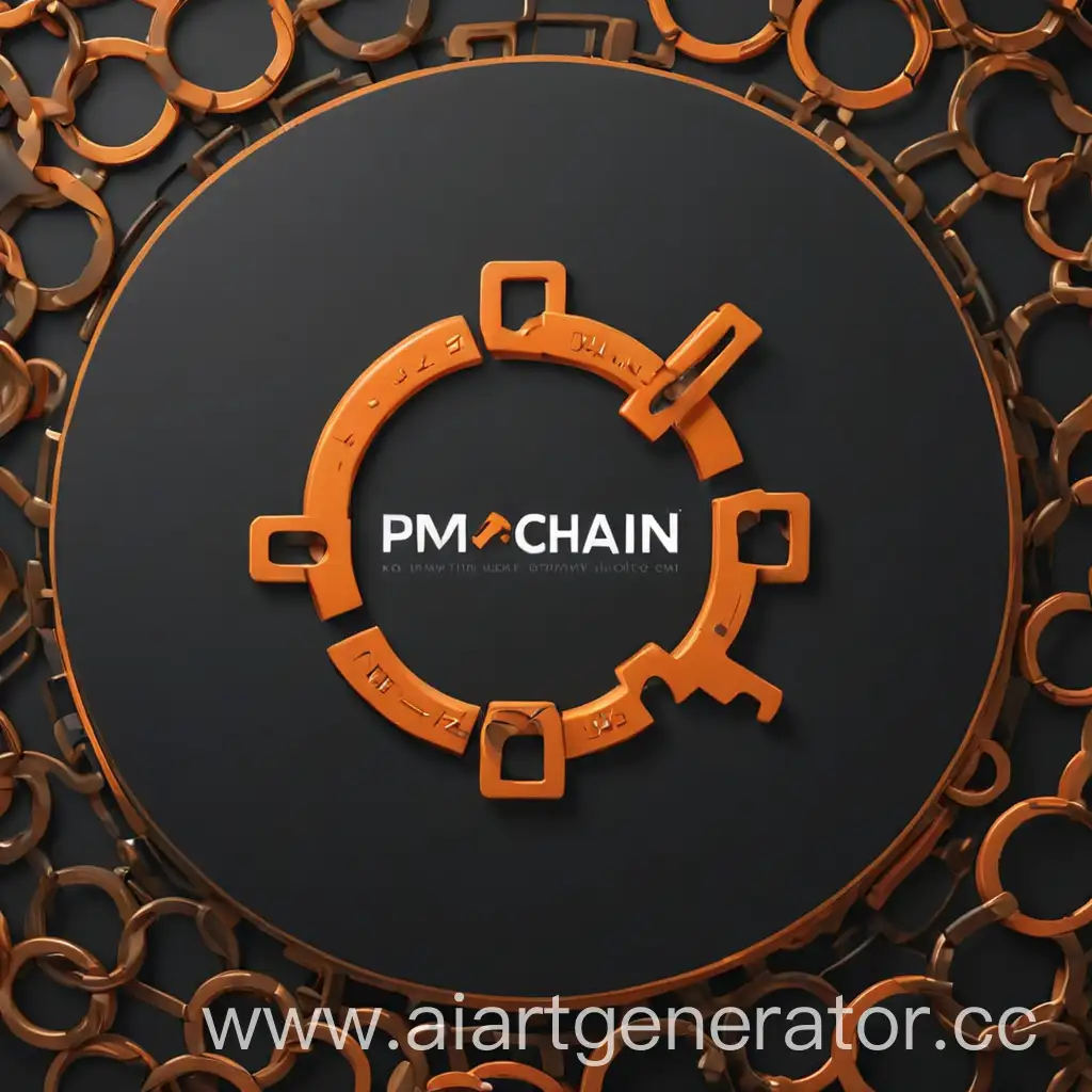 PMChain-Logo-on-Black-Background-with-Orange-Letters