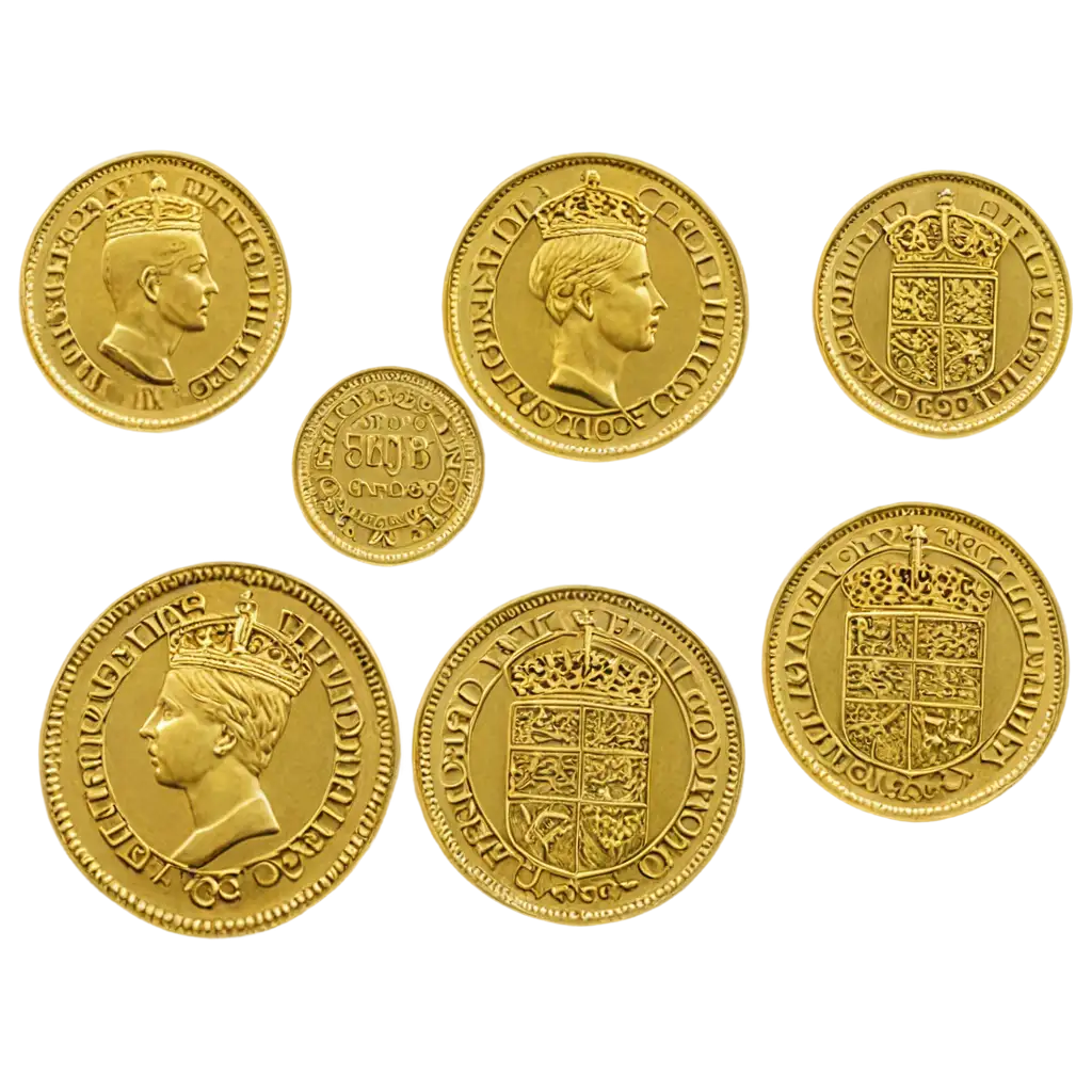 antique Golden british coin