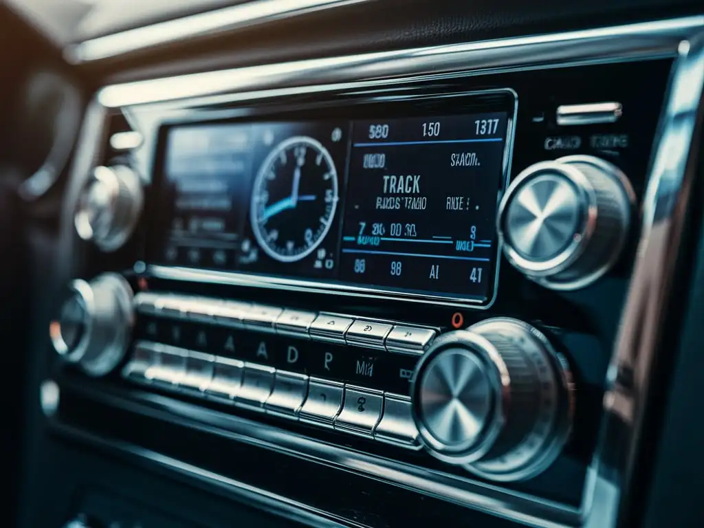 radio with display for car, photo