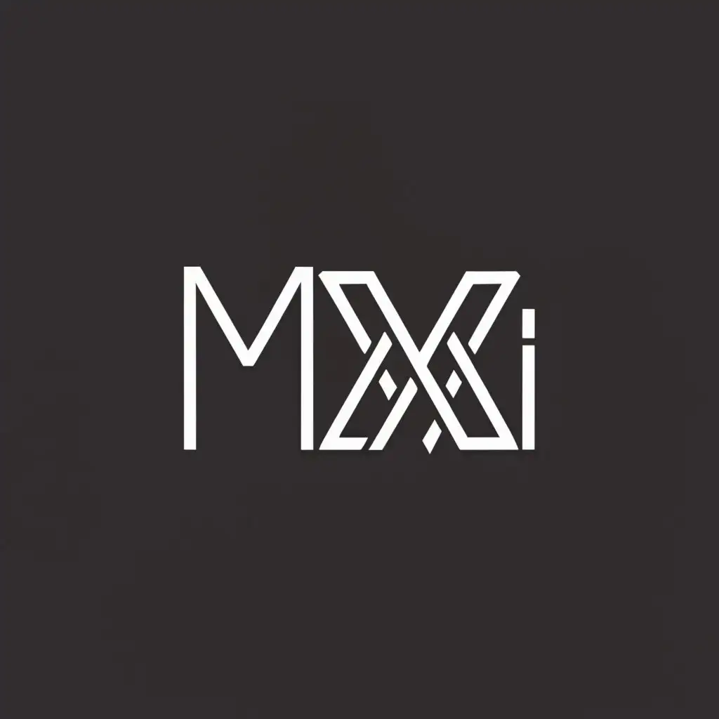 a logo design,with the text "MAXI", main symbol:simple letters,Minimalistic,be used in Education industry,clear background