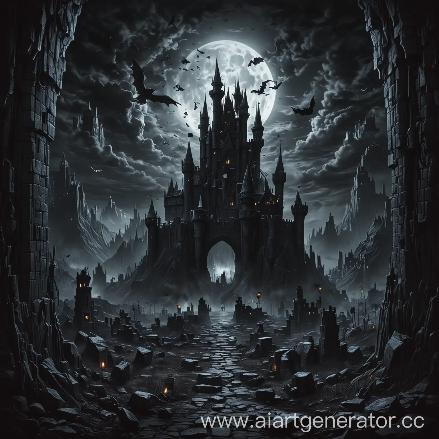 Fantasy-Game-Menu-Dark-World-Castle-Background