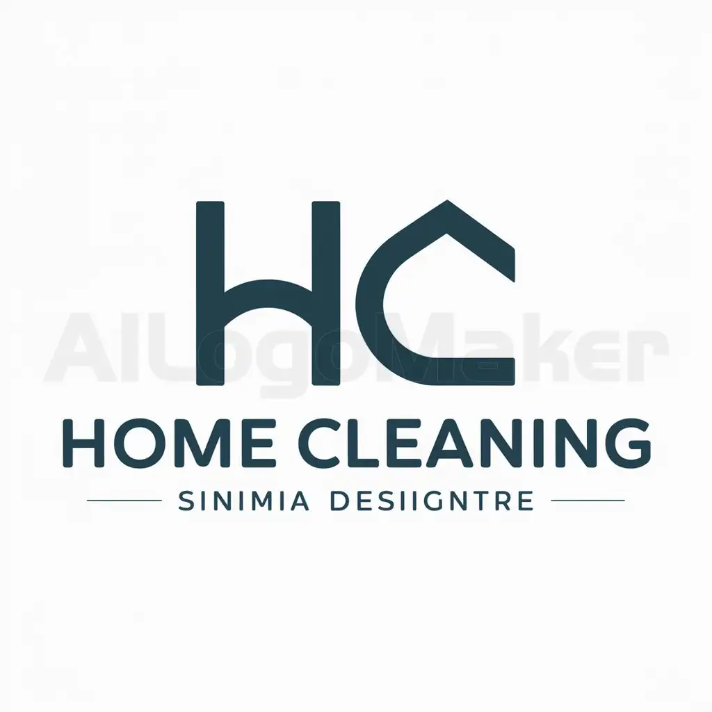 a logo design,with the text "HOME CLEANING", main symbol:HC,Moderate,clear background