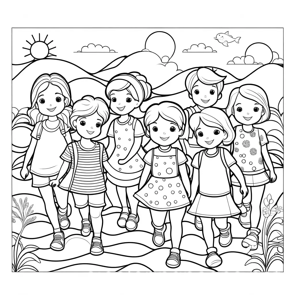 Happy-Kids-Coloring-Page-Simple-Line-Art-for-Children