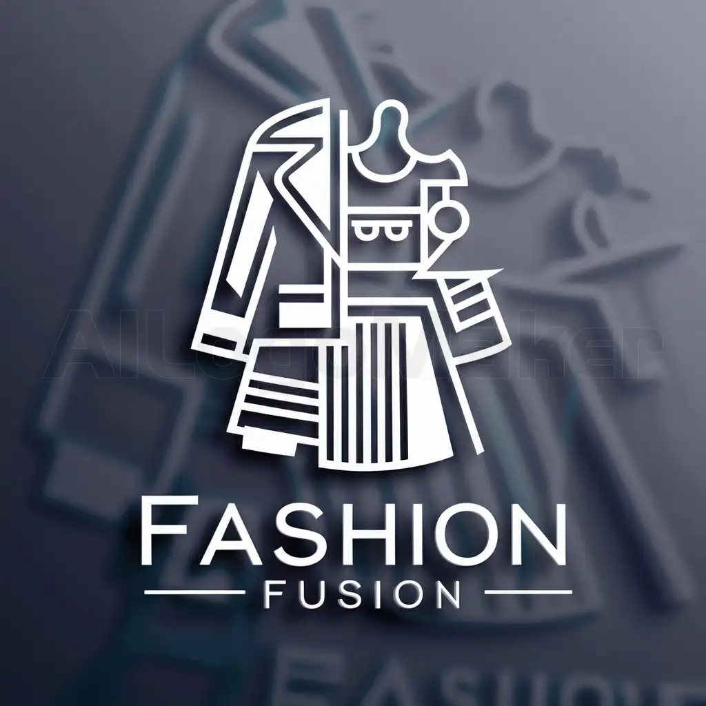 a logo design,with the text "FAHION FUSION", main symbol:CLOTHES,complex,be used in clothing industry,clear background