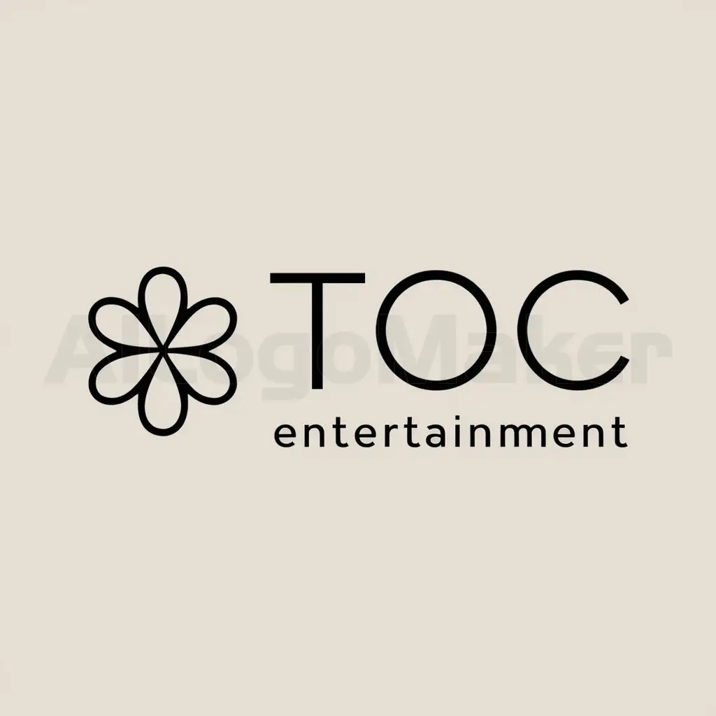 a logo design,with the text "toc entertainment", main symbol:Rosa,Moderate,be used in Nonprofit industry,clear background